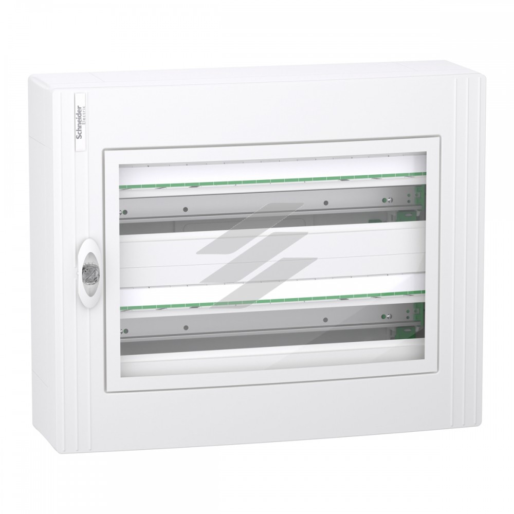 Розподільчий Щит накладний 2Р на 24 модулі, прозорі двері, Schneider Electric