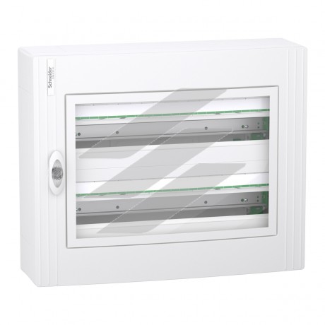 Розподільчий Щит накладний 2Р на 24 модулі, прозорі двері, Schneider Electric