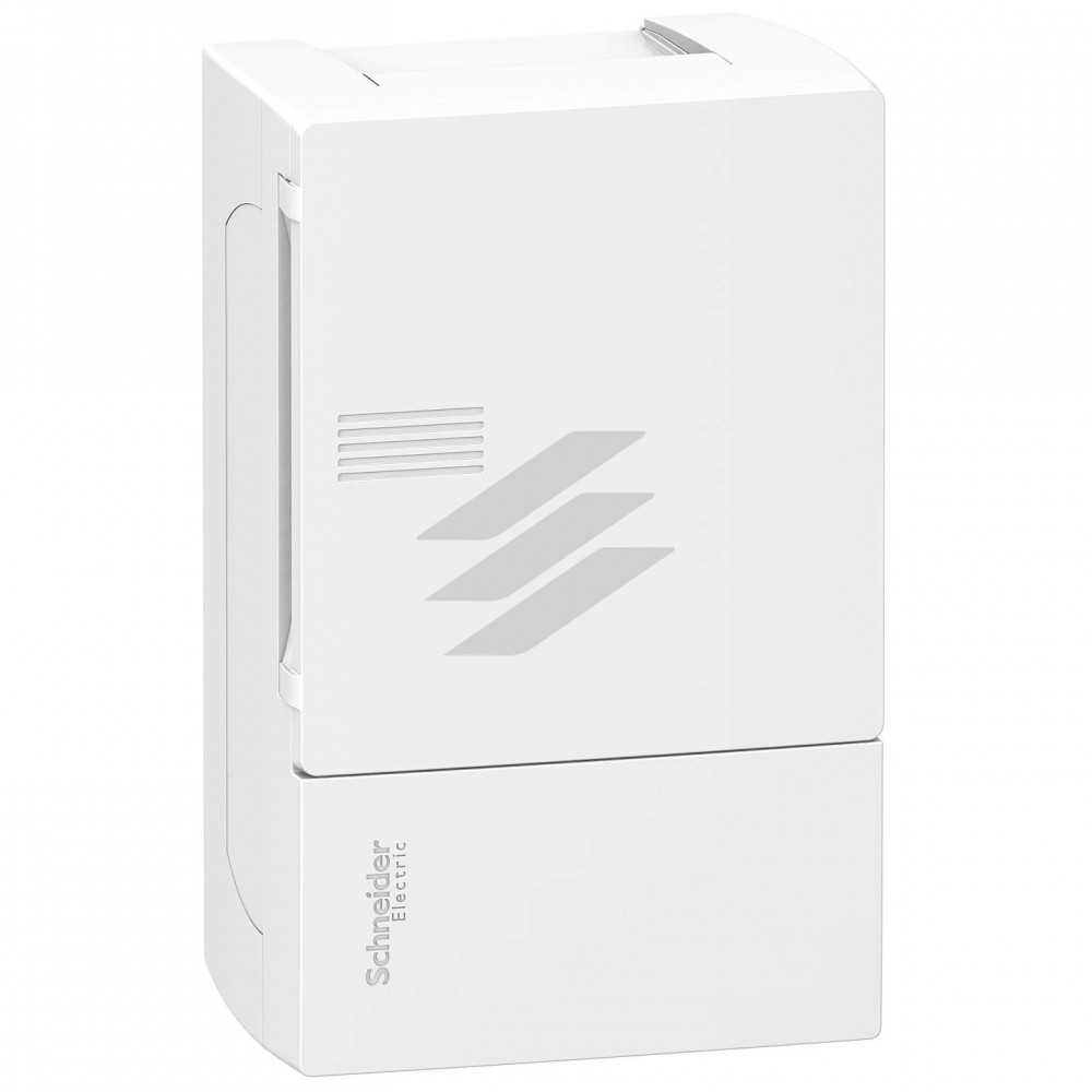 Щит Mini Pragma 1 ряд 4 модуля навісний, білі двері, Schneider Electric