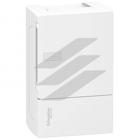 Щит Mini Pragma 1 ряд 4 модуля навісний, білі двері, Schneider Electric