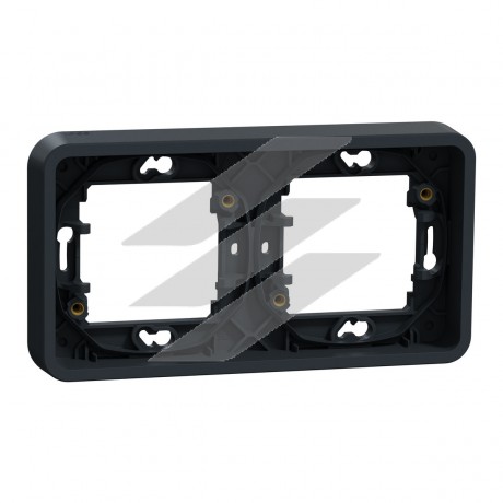 Рамка 2-постова горизонтальна, чорний колір, IP55, Mureva Styl, Schneider Electric