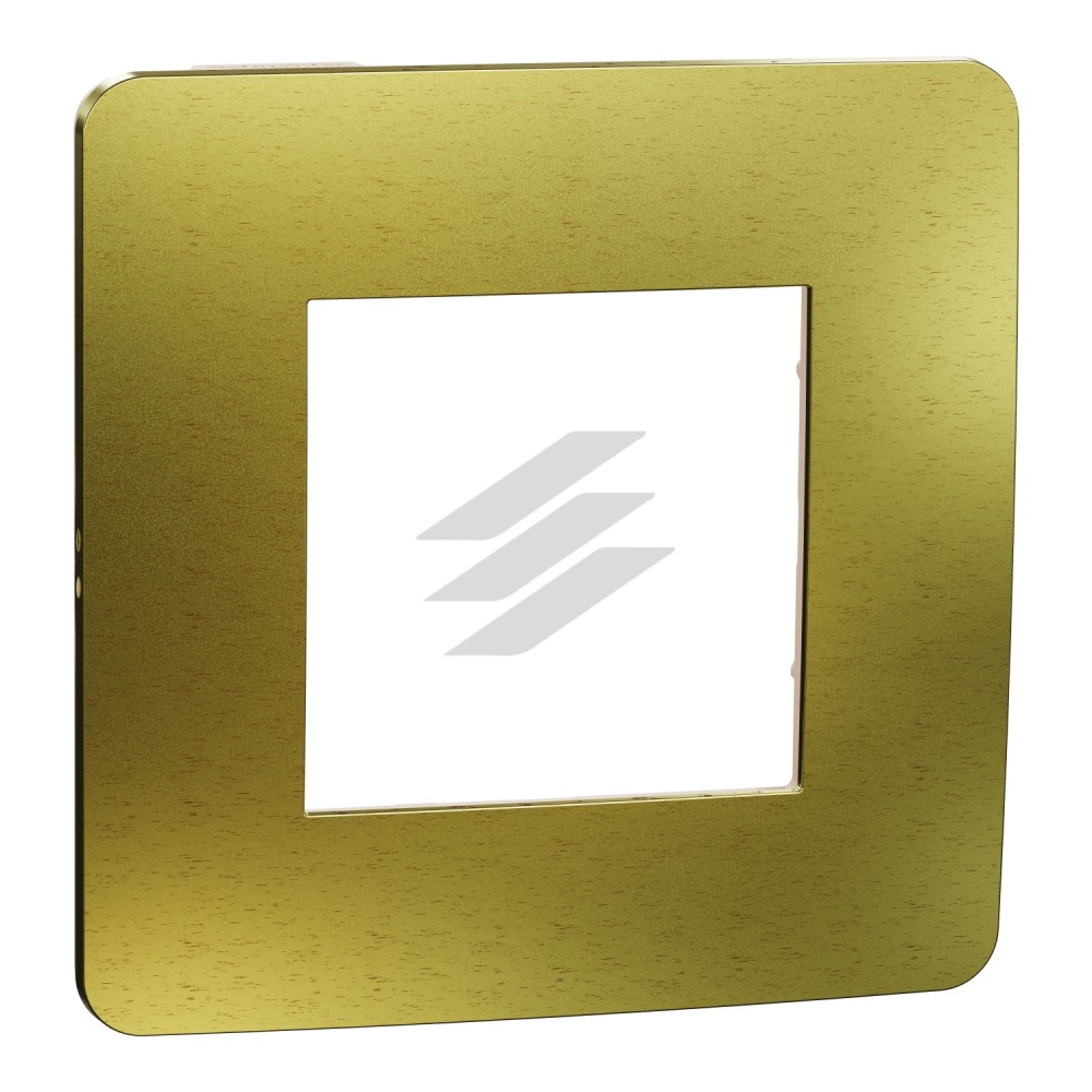 Рамка 1-постова матове золото, бежевий, Schneider Electric