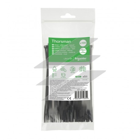 Хомут кабельний 150х3.6 чорний (100шт), Schneider Electric