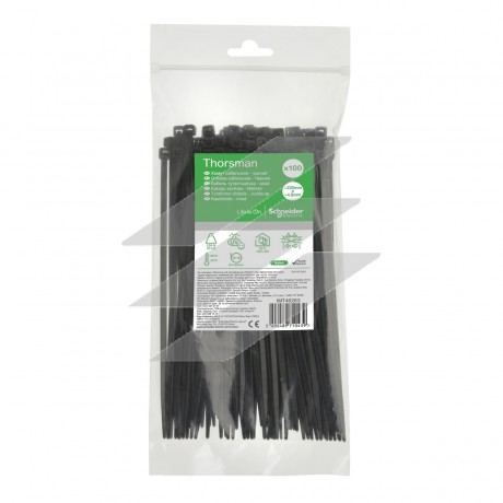 Хомут кабельний 200х4.8 чорний (100шт), Schneider Electric