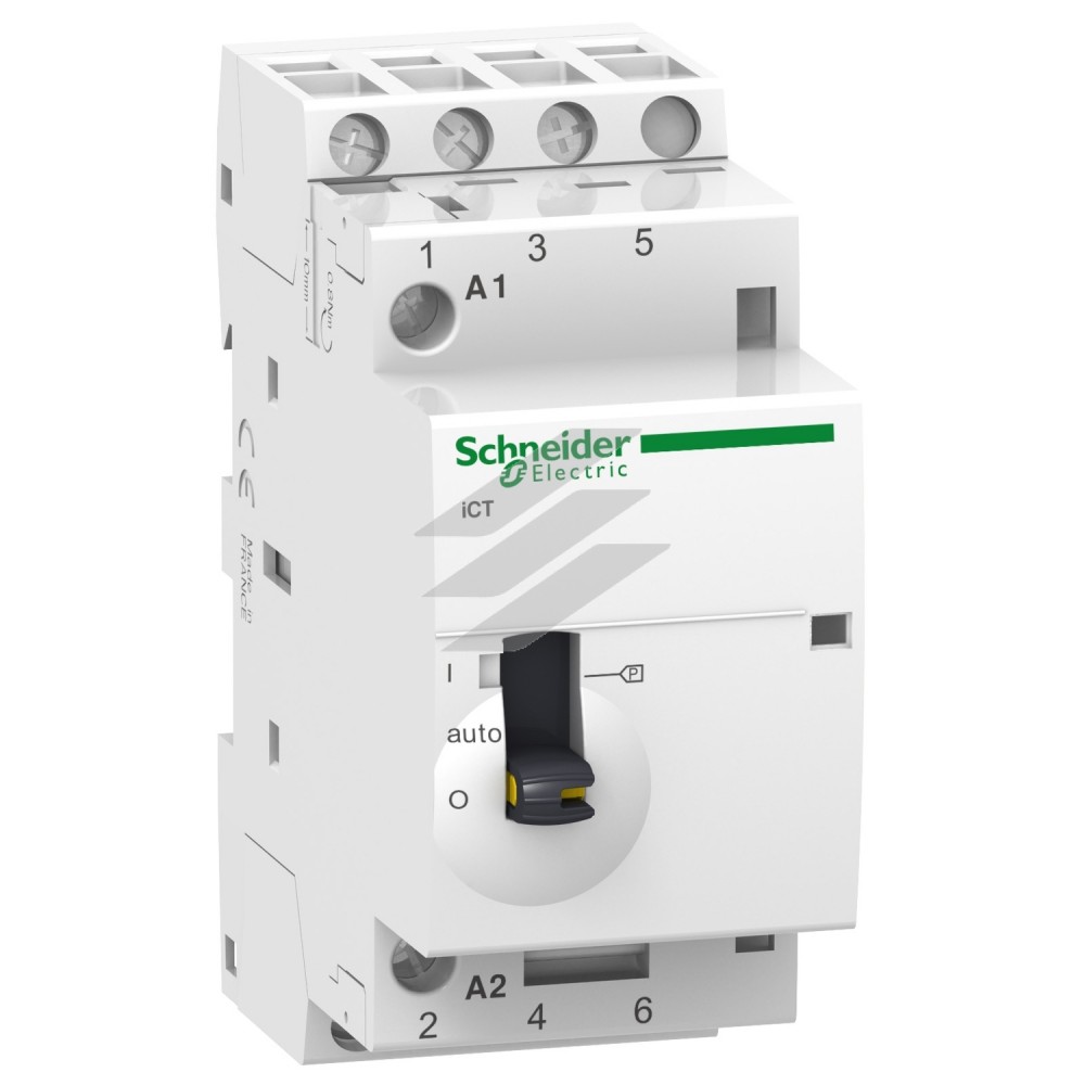 Контактор модульний iCT 25A 3NO, 220/240В, 50Гц, ручний, Schneider Electric