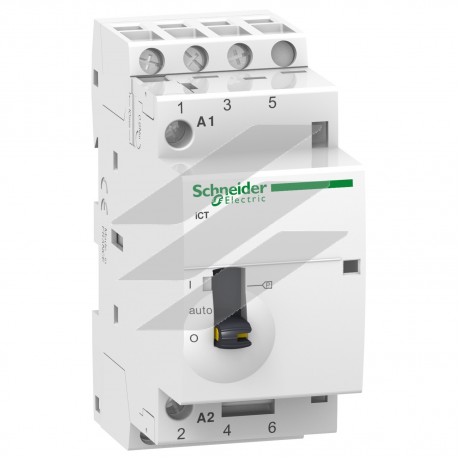 Контактор модульний iCT 25A 3NO, 220/240В, 50Гц, ручний, Schneider Electric
