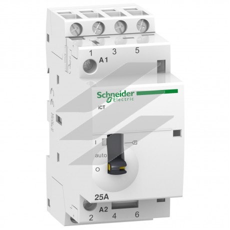 Контактор модульний iCT 25A 4NO 220/240В ~ 50Гц ручний, Schneider Electric