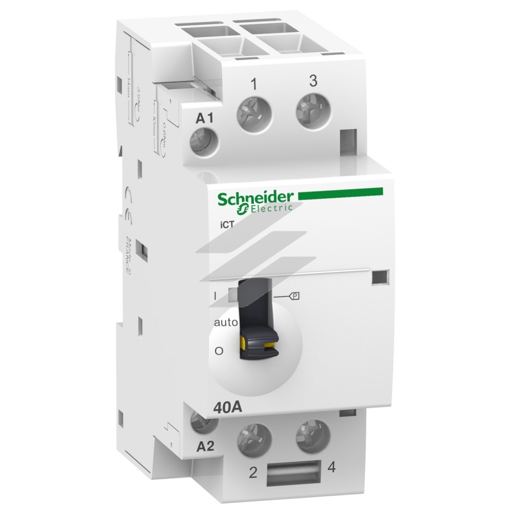 Контактор модульний iCT 40A 2NO 220/240В ~ 50Гц ручний, Schneider Electric
