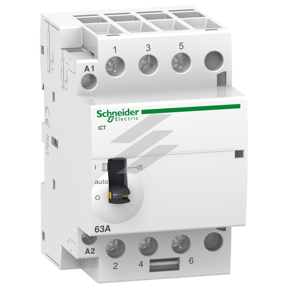 Контактор модульний iCT 40A 3NO, 220/240В, 50Гц, ручний, Schneider Electric