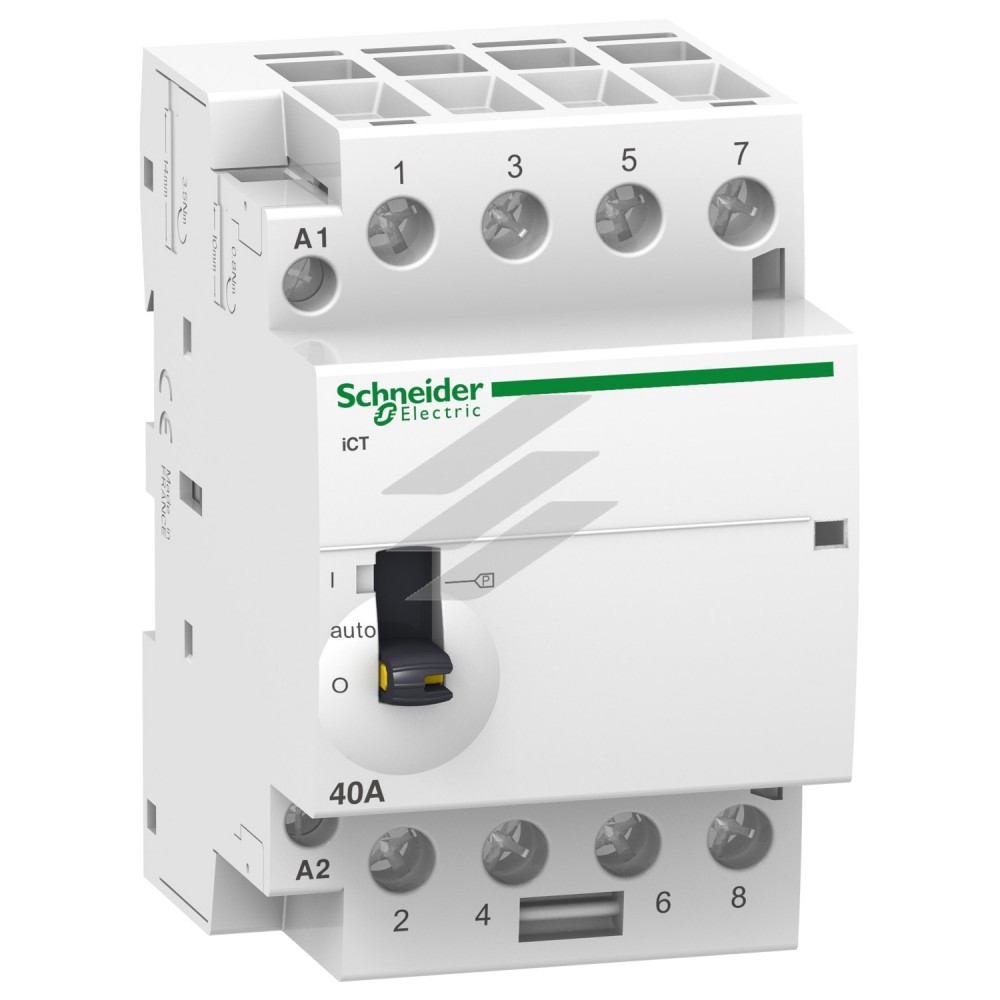 Контактор модульний iCT 40A 4NO 220/240В ~ 50Гц ручний, Schneider Electric