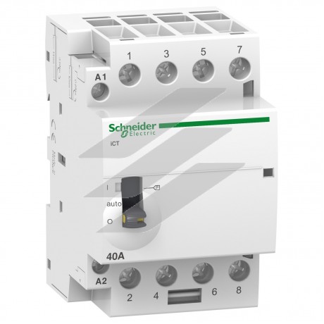 Контактор модульний iCT 40A 4NO 220/240В ~ 50Гц ручний, Schneider Electric