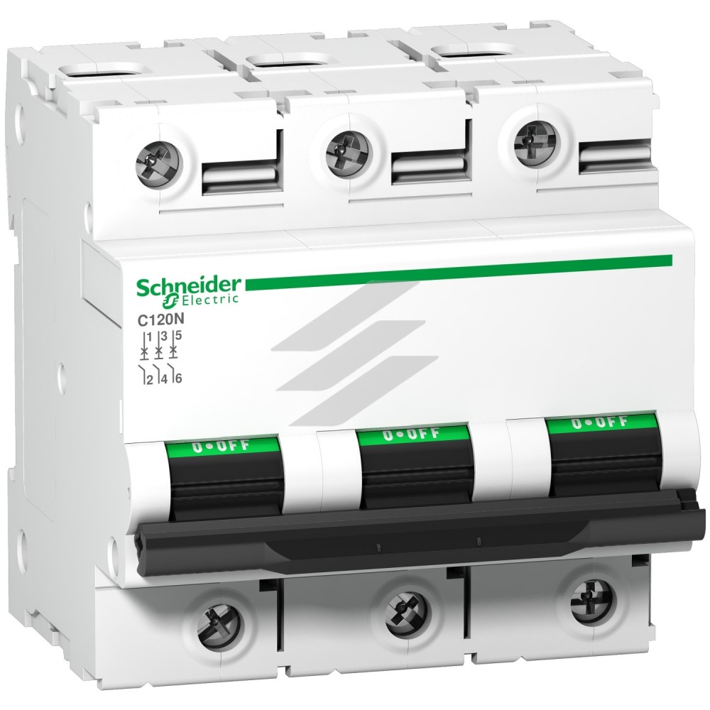 Автоматичний вимикач Acti9 C120N 3Р 100A крива відключення B, Schneider Electric