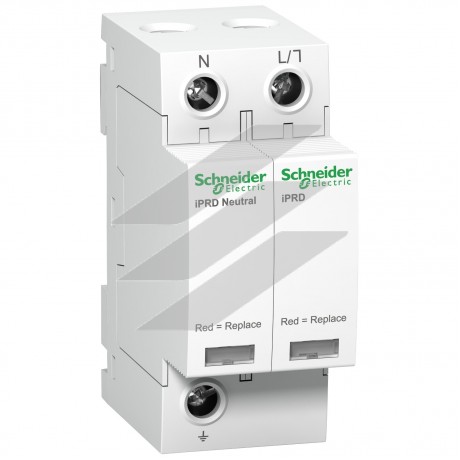 Обмежувач перенапруг iPRD40r 40/15kA 350V 1P+N+ сигнальний контакт, Schneider Electric