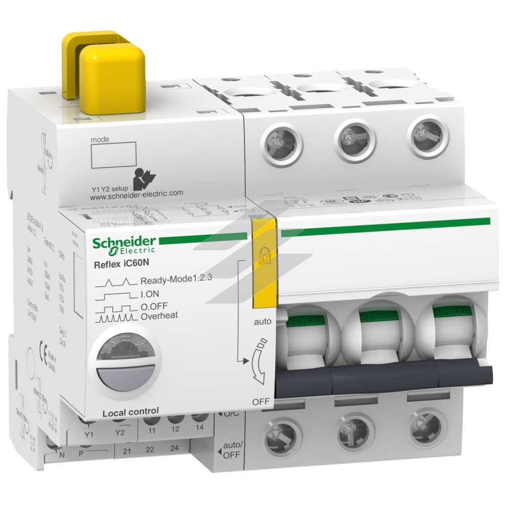 Автоматичний вимикач з дистанційним керуванням Acti9 Reflex iC60N 40A 3Р крива відключення C, Schneider Electric