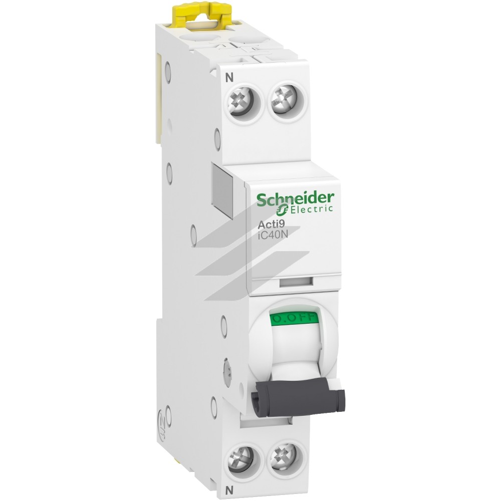 Автоматичний вимикач Acti9 iC40N, 13A, 1P+N крива відключення B, 6 кА, Schneider Electric