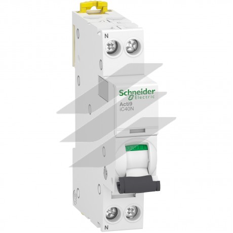 Автоматичний вимикач Acti9 iC40N, 13A, 1P+N крива відключення B, 6 кА, Schneider Electric