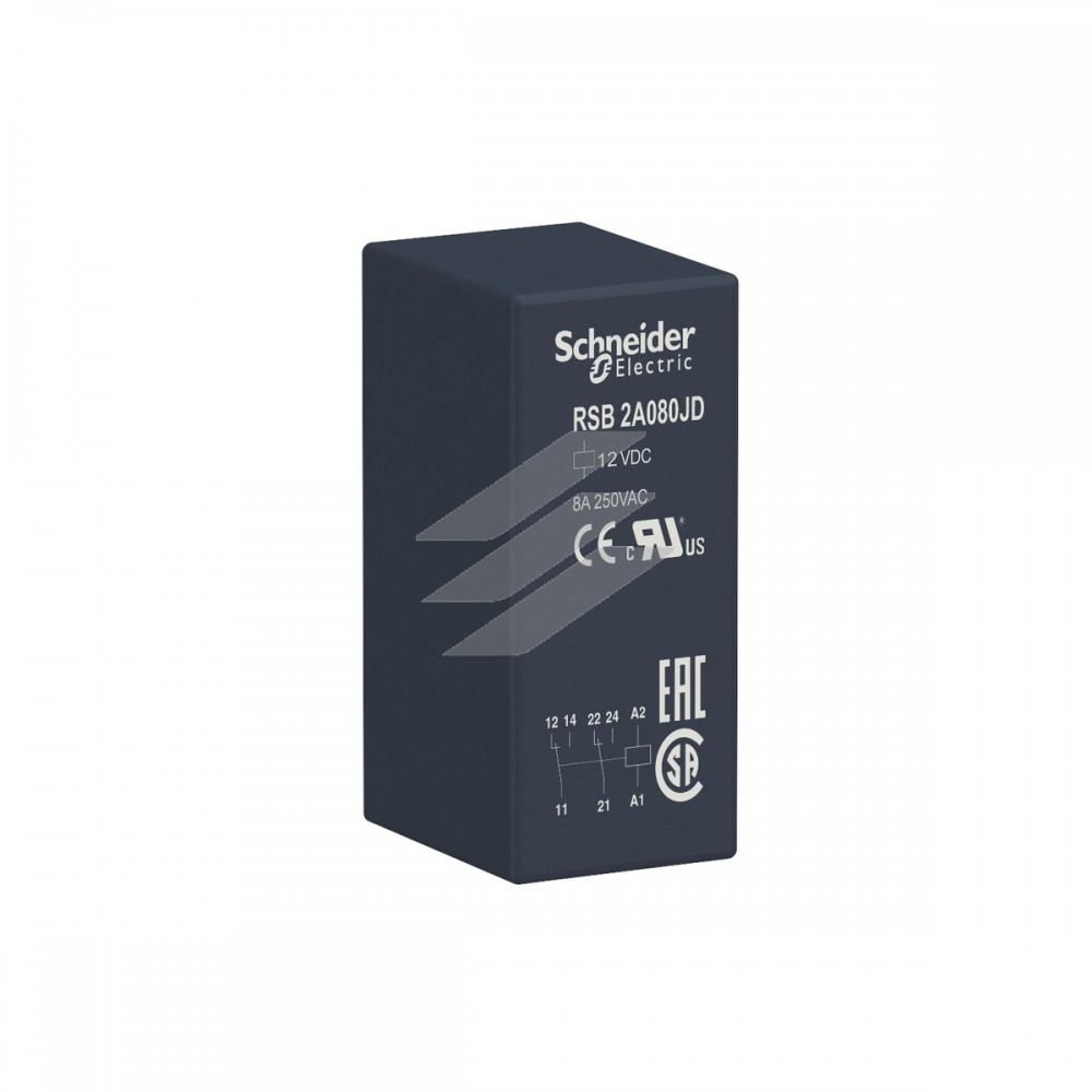 Реле управління, 2CO, =12В, Schneider Electric