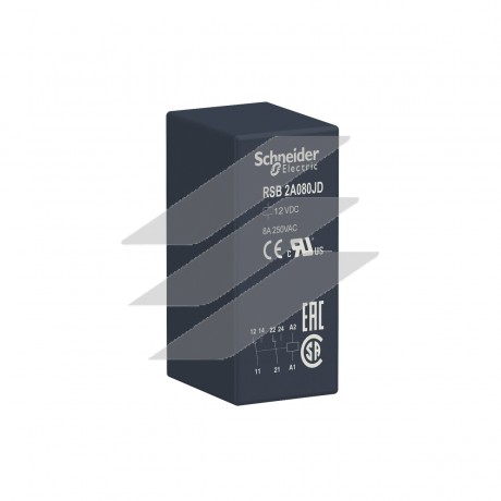 Реле управління, 2CO, =12В, Schneider Electric