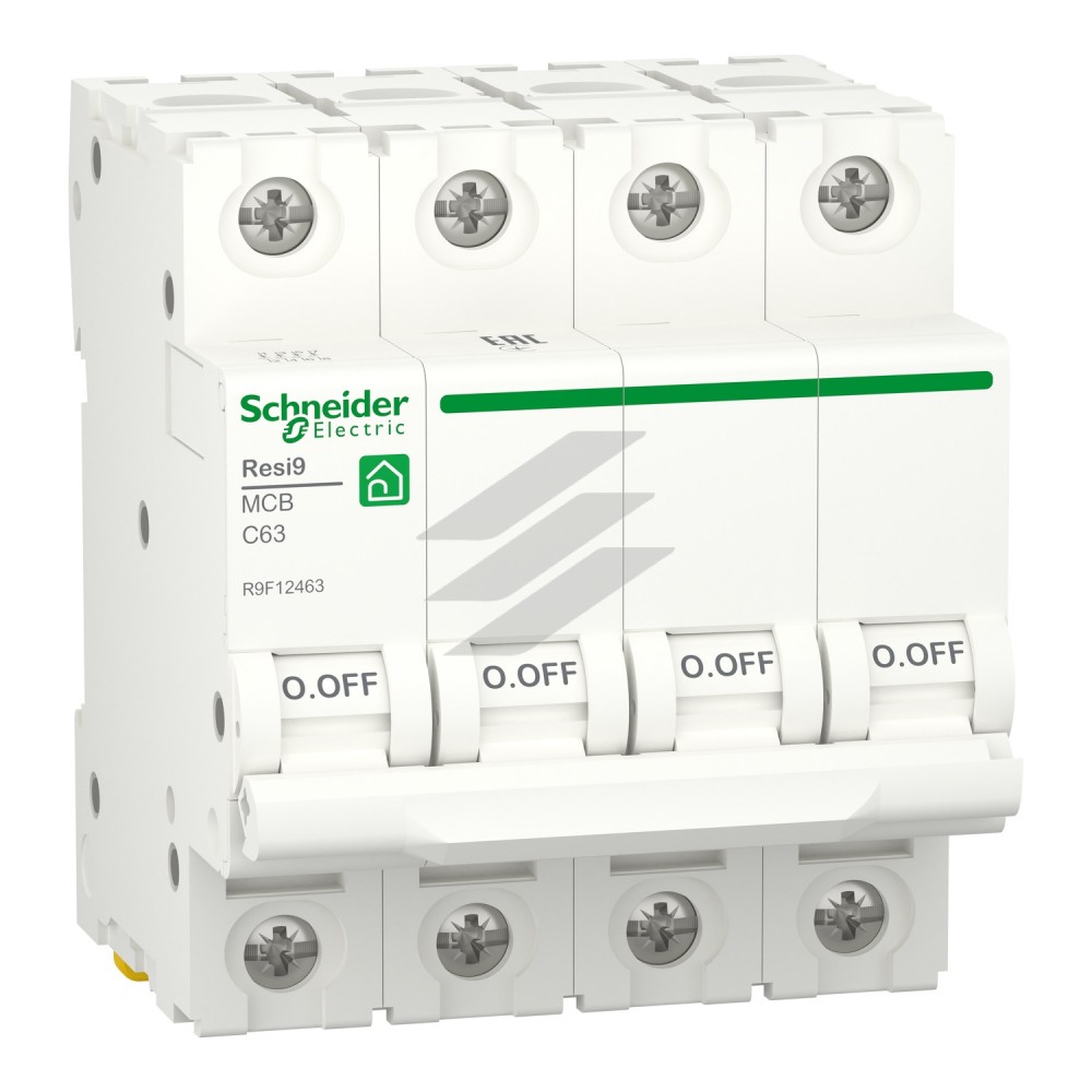 Автоматичний вимикач RESI9 6kA 3Р 63А, крива відключення C, Schneider Electric