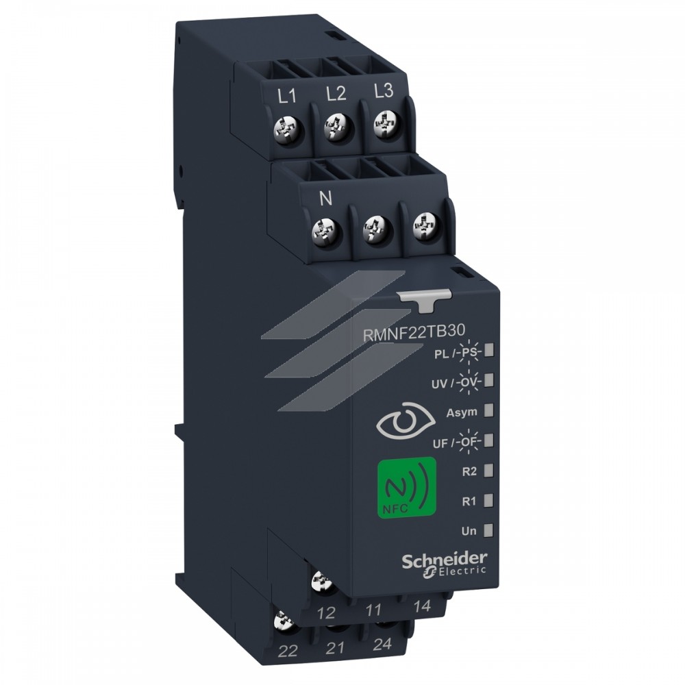 Реле контролю 3 фази, напруга, багатофункціональне, NFC, Schneider Electric