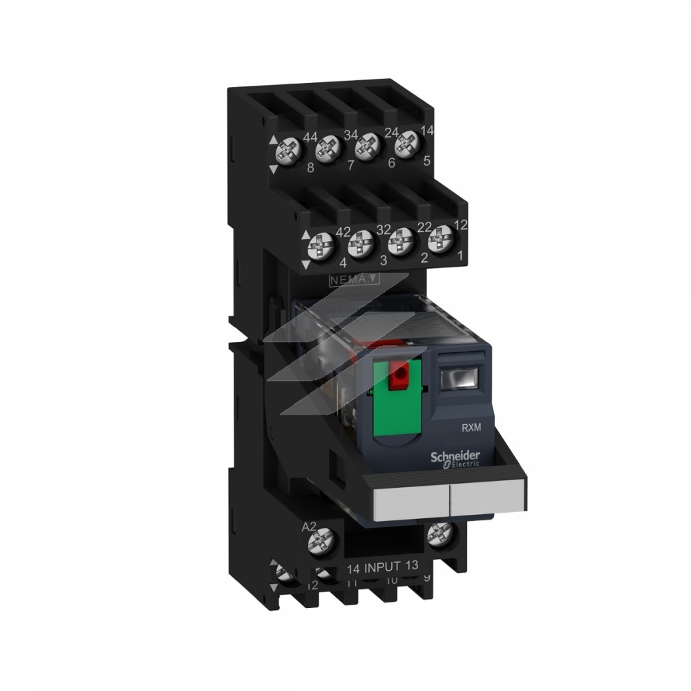Проміжне реле Zelio Relay 4CO, 230В, AC, 6A, LED, Schneider Electric