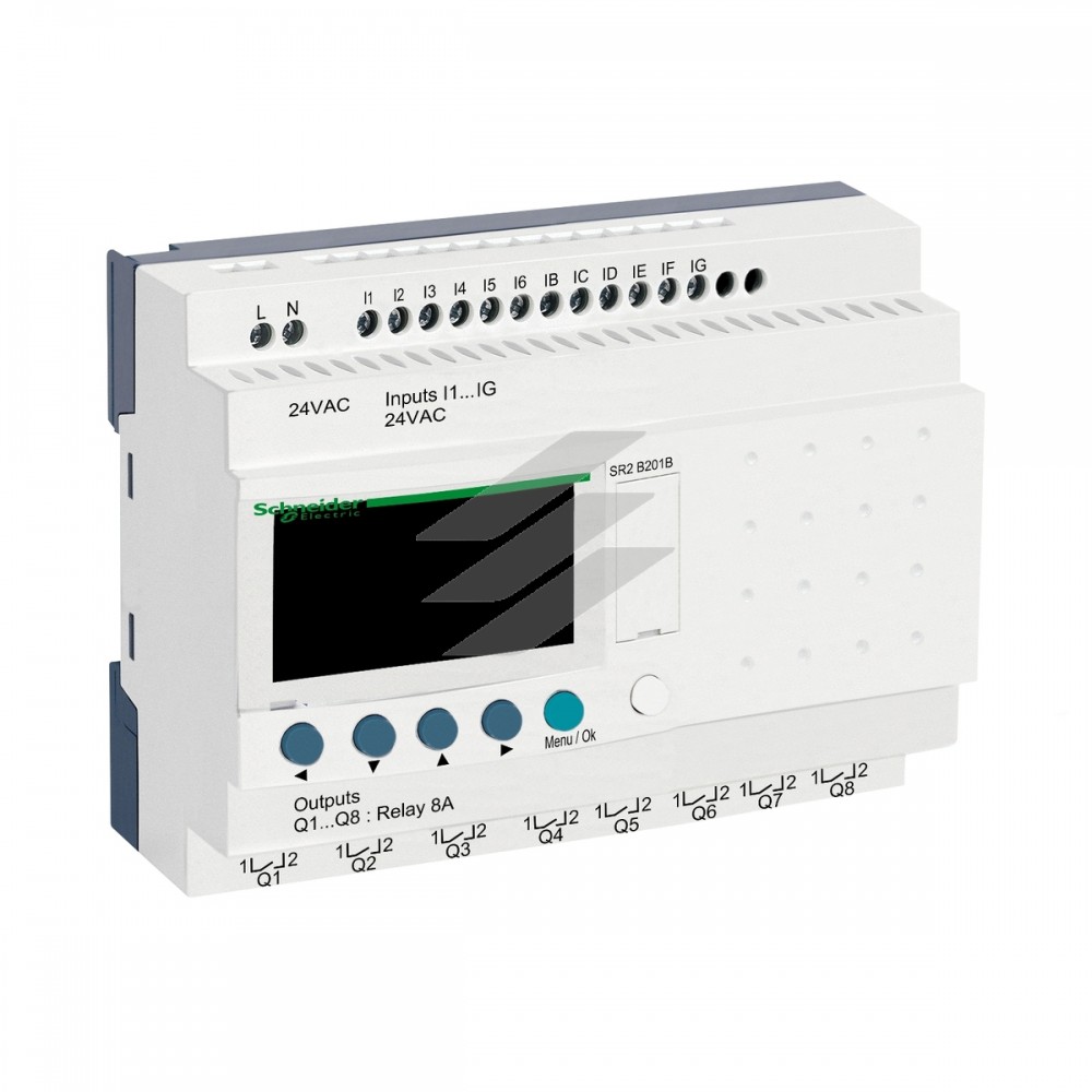 Інтелектуальне Реле 20 входів/виходів, дисплей, годинник, 24V, Schneider Electric