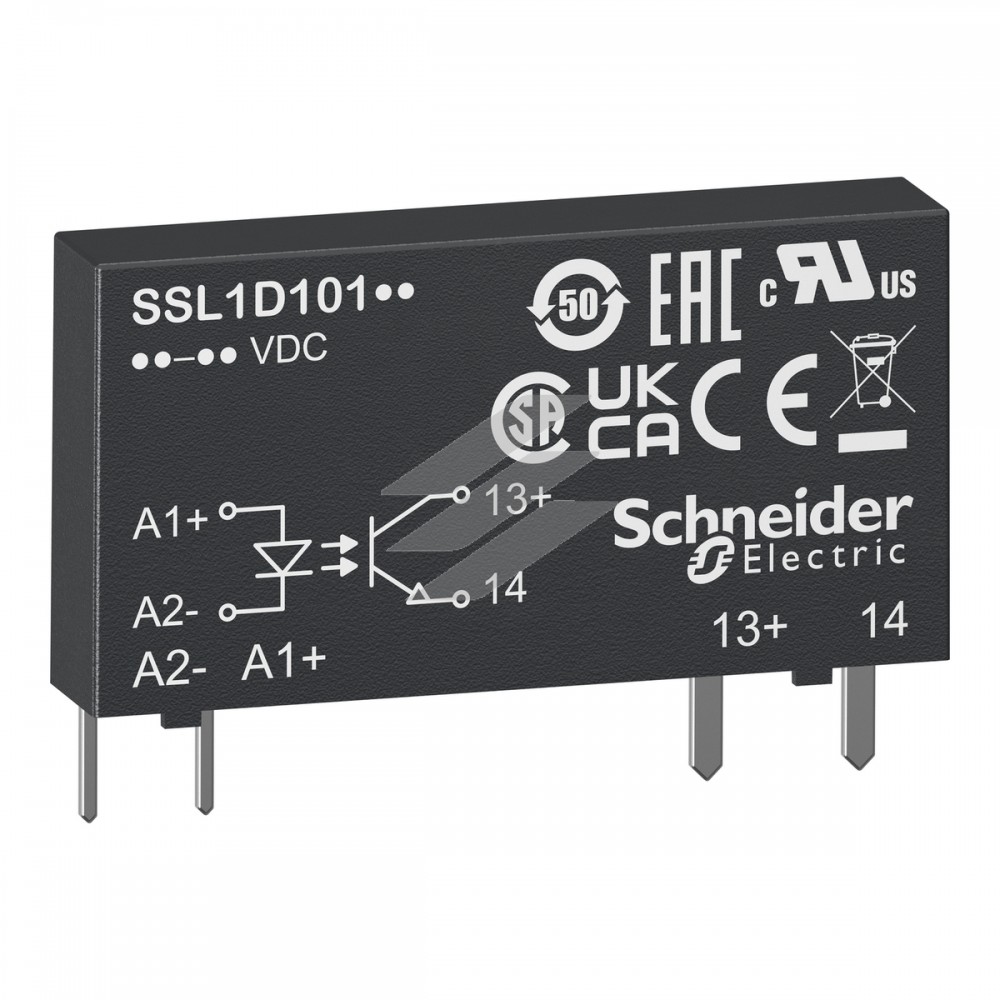 Реле напівпровідникове 1 N/O, 2А, =12В, 280В, Schneider Electric