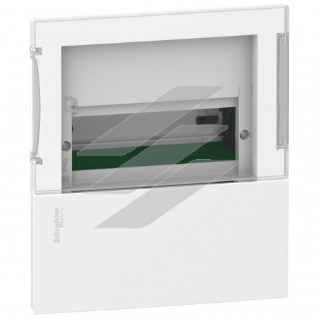 Щит прихованого монтажу Mini Pragma на 1 ряд 6 модулів, прозорі двері, Schneider Electric