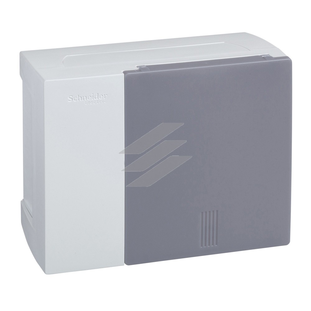 Щит накладний Mini Pragma на 1 ряд 6 модулів, димчаті двері, Schneider Electric