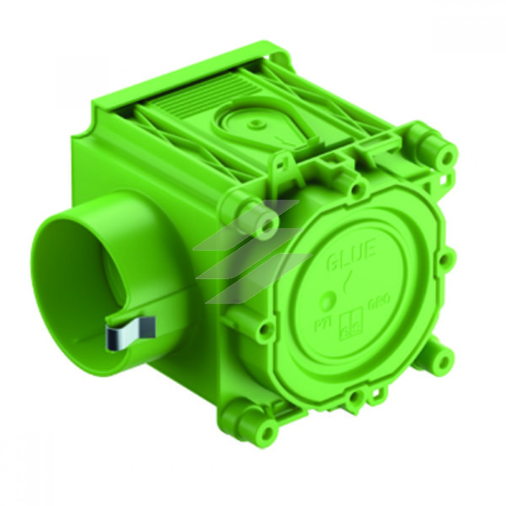 Коробка глибока, P 71 GRO-K, (71х71х71мм) Ø60мм, цільна, 3 вводи М40, трубні 1хМ40, для приклеювання або прибивання, Spelsberg