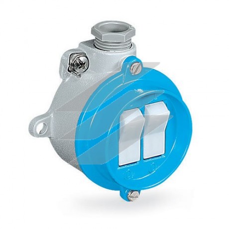 Вимикач, 1 - кнопковий в корпусі з алюмінієвого сплаву, 1 - полюсний з 1 кабельним вводом М20, Stilma