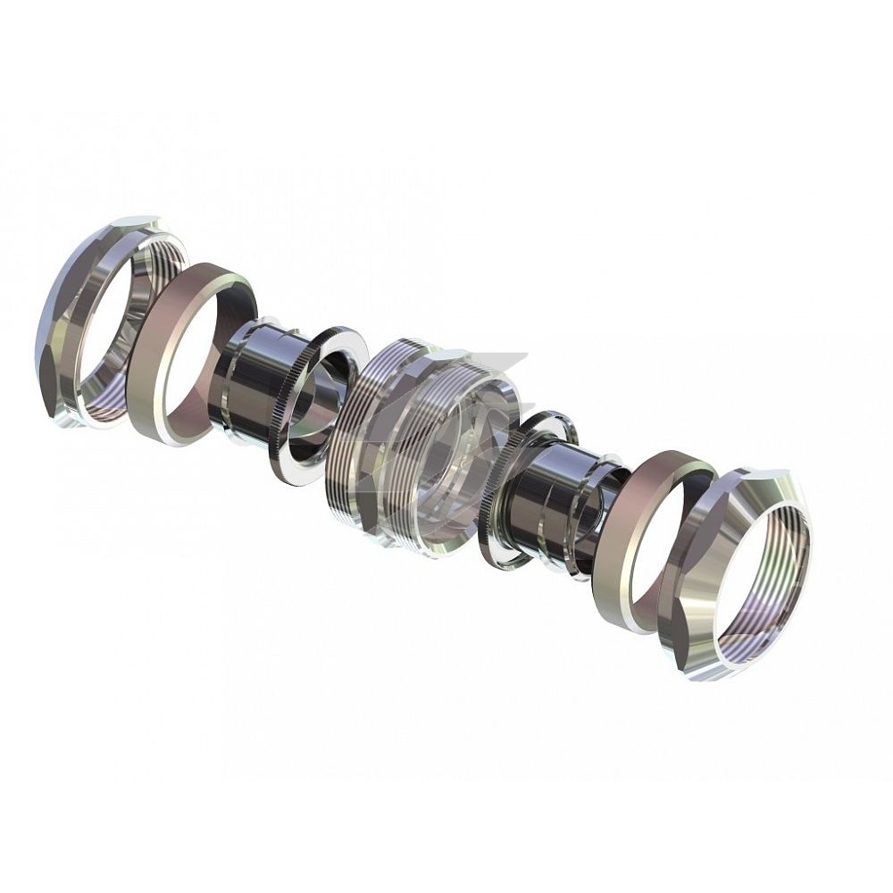 Муфта сполучна МСР-ЛР-25 (м / Р25 - м / Р25), латунь нікельована, IP67, Зета