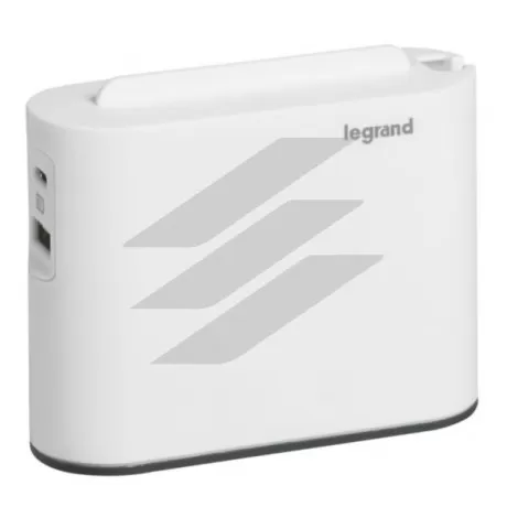 Блок ''КУТОВИЙ'' 2x2К бокові розетки 6А з USB A+C, колір білий з сірим, Legrand
