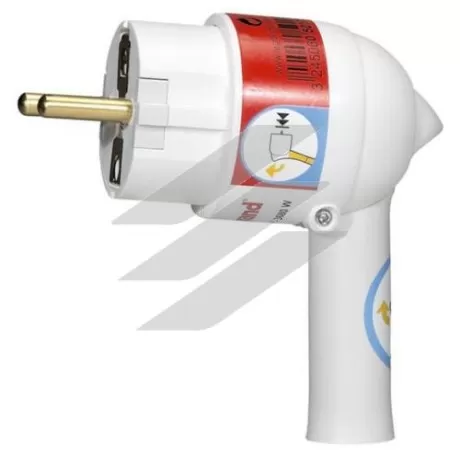 Вилка 2P+PE біла з ричагом, Legrand