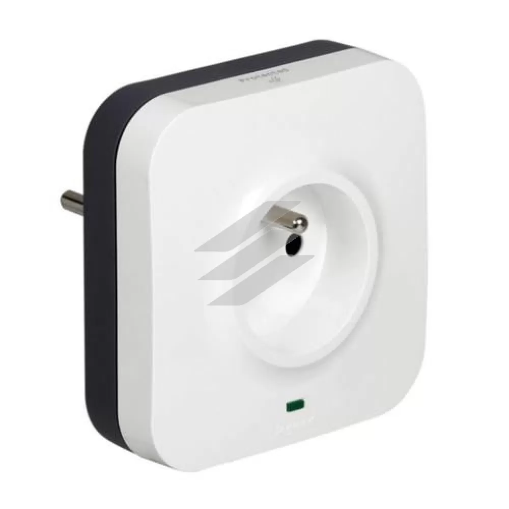Розетка 2P+PE французького стандарту та 2хRJ45 з ПЗІП, Legrand