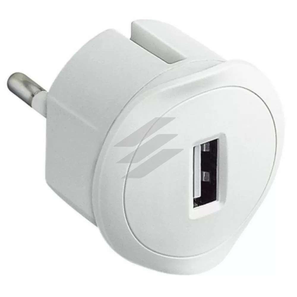Компактний зарядний пристрій USB Живлення: 230 В, 50 Гц, вихід: USB, 5 В, 1500 мА, колір:, білий, Legrand