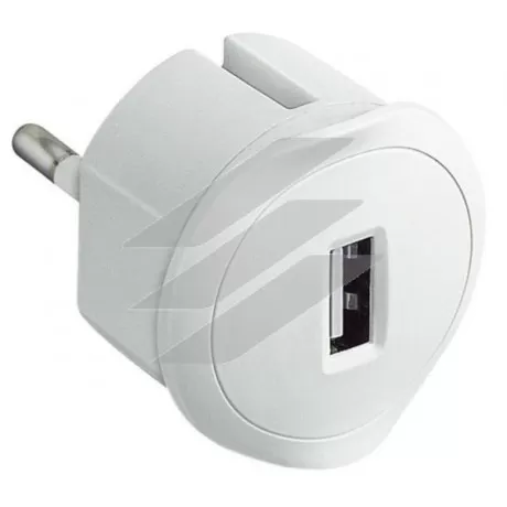 Компактний зарядний пристрій USB Живлення: 230 В, 50 Гц, вихід: USB, 5 В, 1500 мА, колір:, білий, Legrand