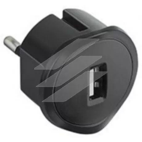 Адаптер з USB зарядкою чорний, Legrand