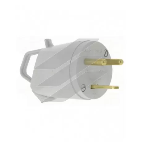 Вилка Plexo 20A, 2P+PE, 400В ~, IP44, IK08, колір Сірий, Legrand