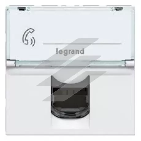 Розетка інформаційна MOSAIC RJ45 FTP кат.5E LCS²(2 модуля), колір білий IK03, 0.5-0.65мм (22-26AWG) Legrand