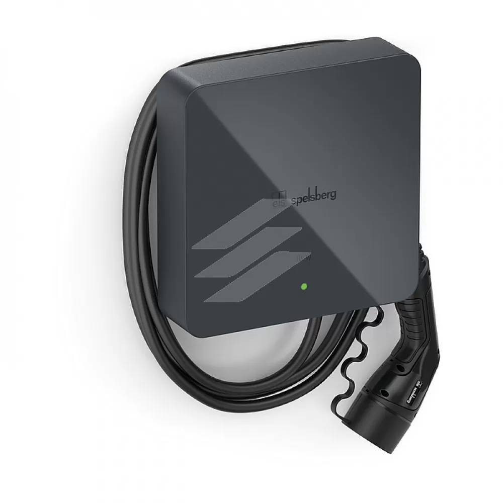 Зарядна станція WallboхSmart Pro Graphite 11kW, 3 фази, 16А, штекер типу ІІ, для e-mobility, ІР54, ІК08, кабель 5м колір графітовий, РС, Spelsberg