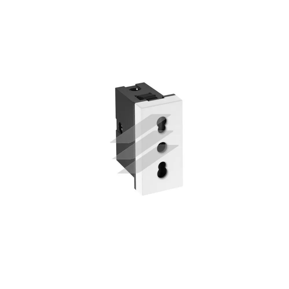Розетка modul 45, 22.5x45, з шторками 250V~, 16A, 0˚/біла, OBO Bettermann