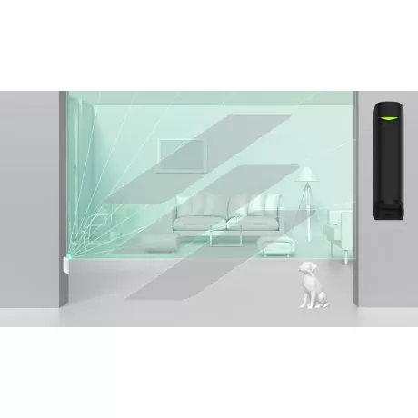 MotionProtect Curtain - Датчик руху з вузьким кутом огляду для приміщень, чорний, AJAX