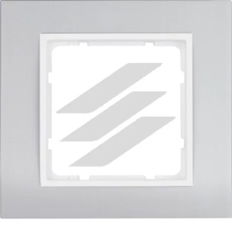 Рамка 1 постова алюміній/полярна білизна B.3, Hager