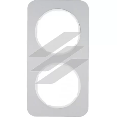 Рамка 2 постова алюміній/полярна білизна, R.1, Hager