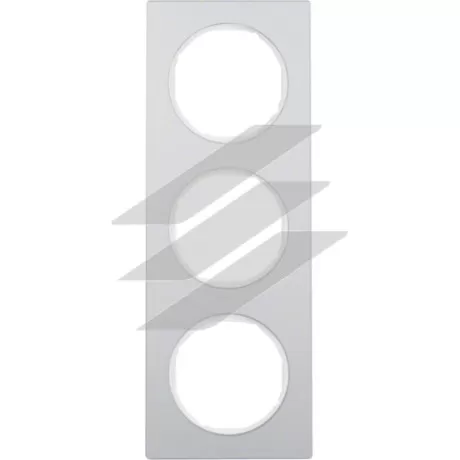 Рамка 3 постова алюміній/полярна білизна, R.3, Hager