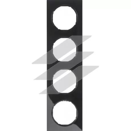 Рамка 4 постова пластик/чорний, R.3, Hager