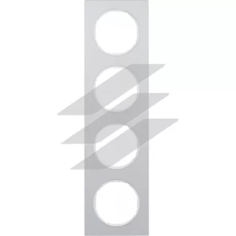 Рамка 4 постова алюміній/полярна білизна, R.3, Hager