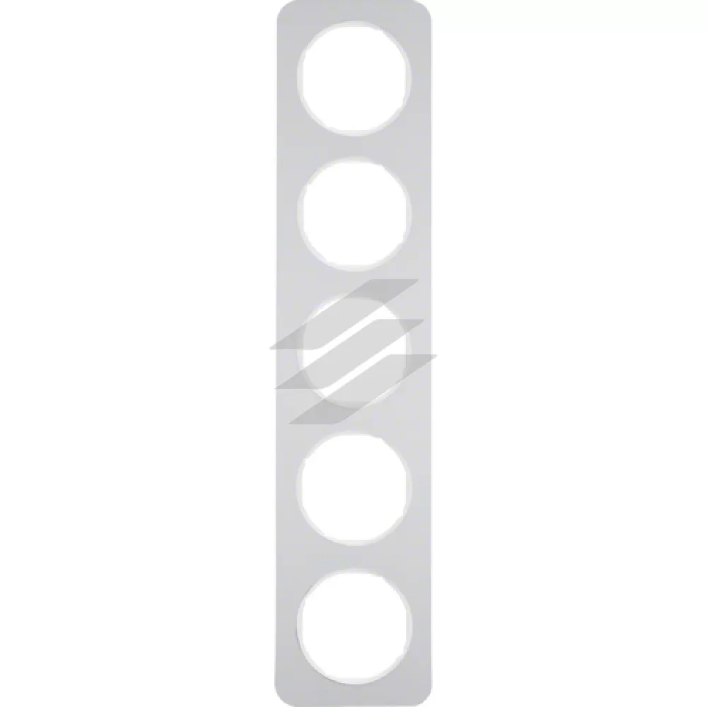 Рамка 5 постова алюміній/полярна білизна, R.1, Hager