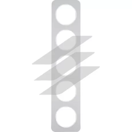 Рамка 5 постова алюміній/полярна білизна, R.1, Hager